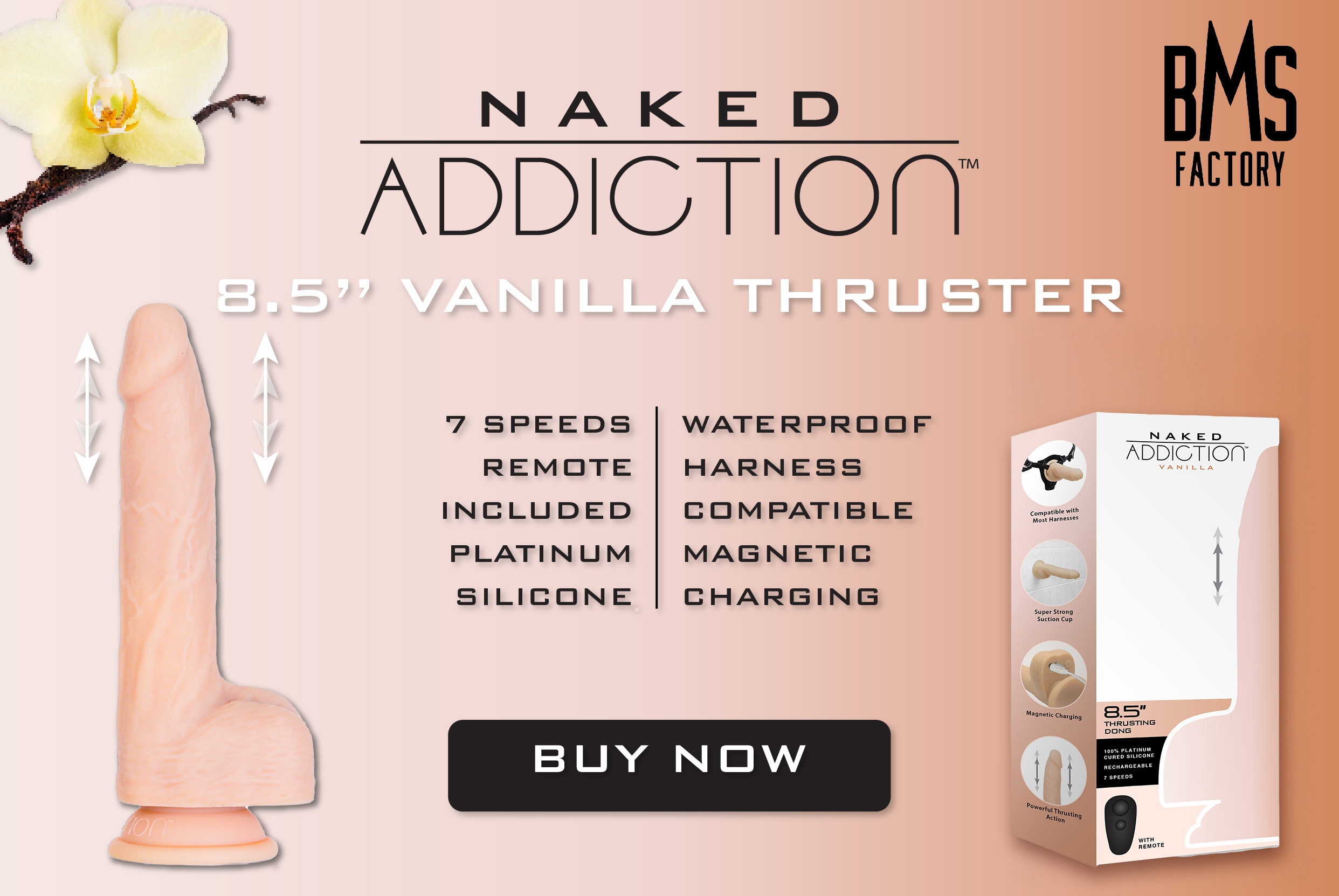Naked Addiction 8.5” Thruster - Vanilla
