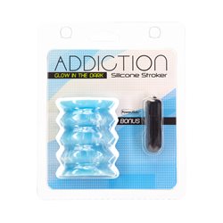 Addiction –  Silicone Reversible Stroker – Glow in the Dark bigger version