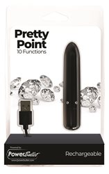 BMS – Pretty Point – Bullet Vibrator – Rechargeable – Black -- PowerBullet