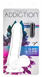 Crystal Addiction - Clear Dildo with Balls - 7