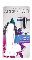 Crystal Addiction - Clear Dildo with Balls - 6