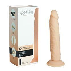 Naked Addiction – 9” Silicone Dual Density Bendable Dildo - Vanilla bigger version