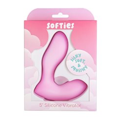 Softies 5” Silicone Vibrator - Pink bigger version