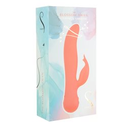 The Blossom Swan® Dual Action Vibrator  - Coral bigger version