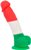 Addiction - LEONARDO - 7" Dildo With Balls, Red, White, Green thumbnail