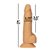 BMS - Naked Addiction - 8" Rotating & Vibrating Dildo with Remote – Caramel thumbnail